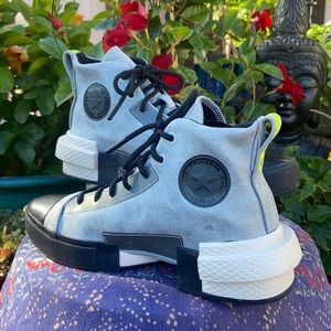 New All Star Disrupt CX Converse Silver / Gray / Black Hi Top Sneakers